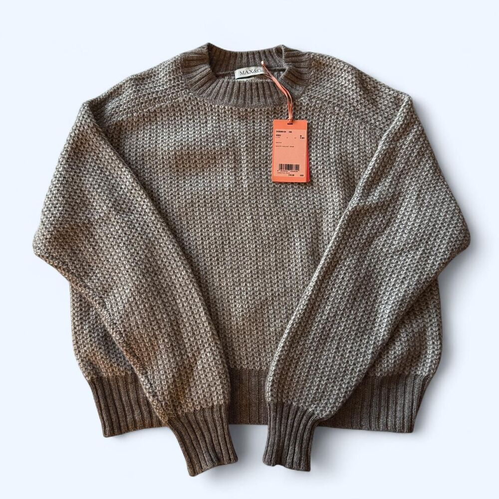 MAX&Co. VOSCI Wool Blend Sweater in Light Brown